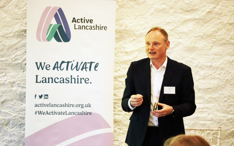 Adrian Leather, Active Lancashire Chief Executive, previewed the brand at a recent event held for representatives from over 70 of the charity’s local partners.
